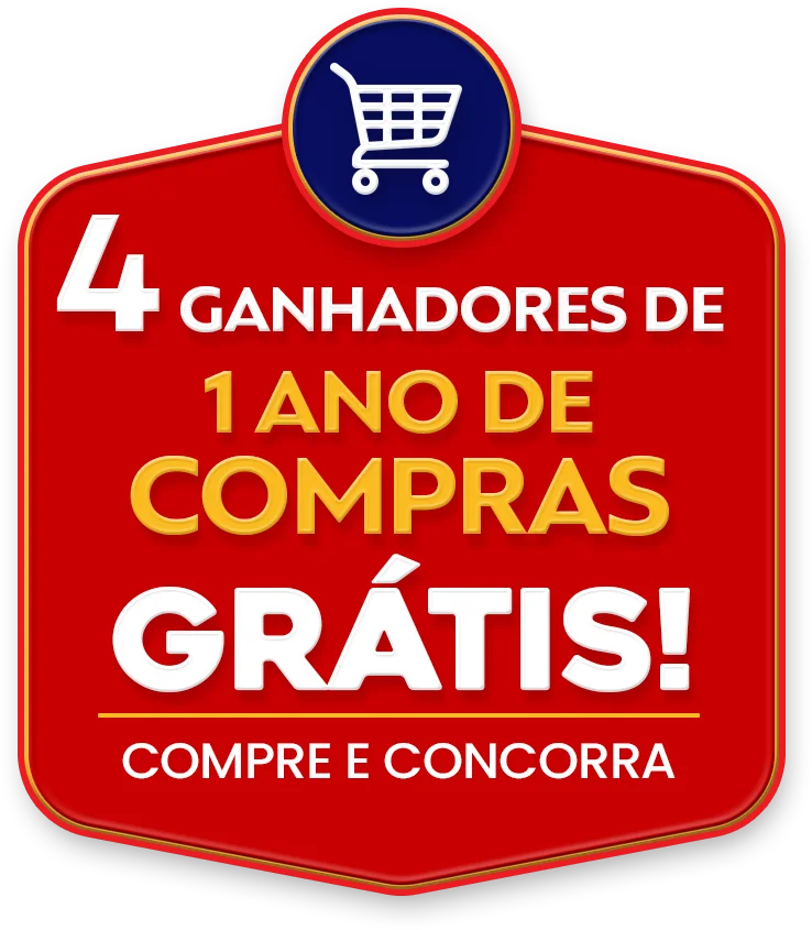 4 ganhadores de 1 ano de compras grátis